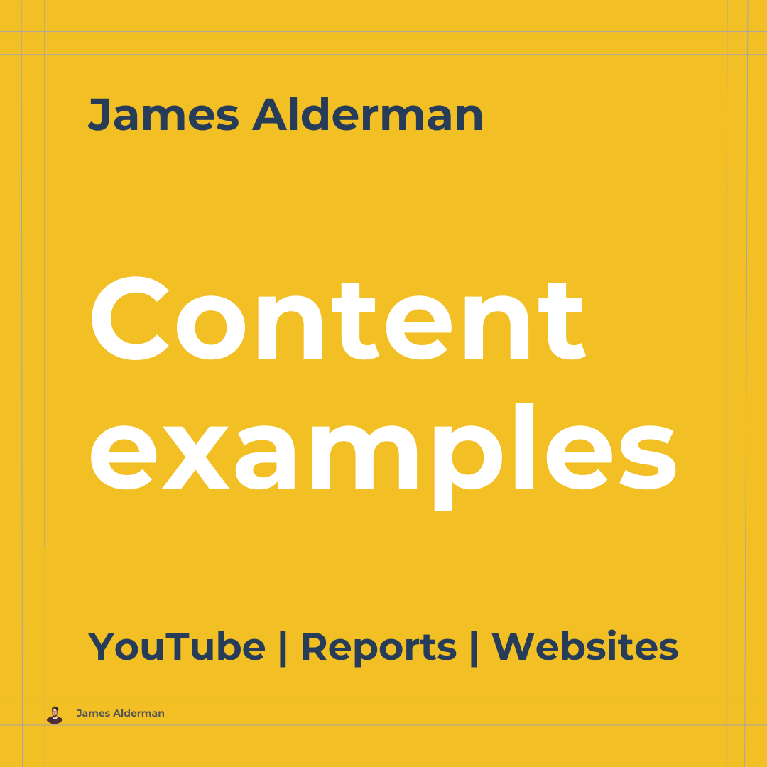 james alderman content examples
